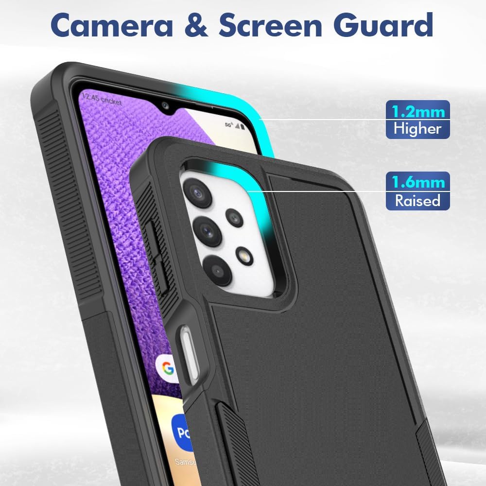 Owilon Funda para Samsung Galaxy A32 5G, resistente a prueba de golpes, protección de cuerpo completo, antideslizante, con agarre delgado, protector