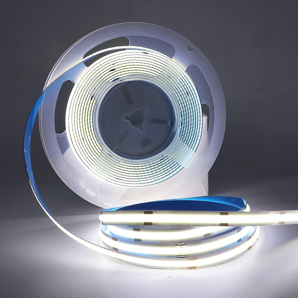 Tira de luces LED de 16.4 ft, tira de mazorca USB de 320 LEDsm, Plug and Play, tira flexible de LED 6500k 5V IP21 CRI85+, parte trasera adhesiva 3M,