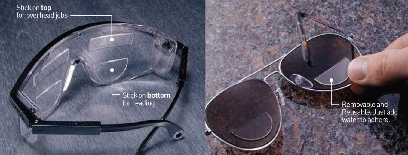 OPTX 2020 – Lentes bifocales reutilizables con aumento adhesivo – +2.50 dioptrías (paquete de 2)