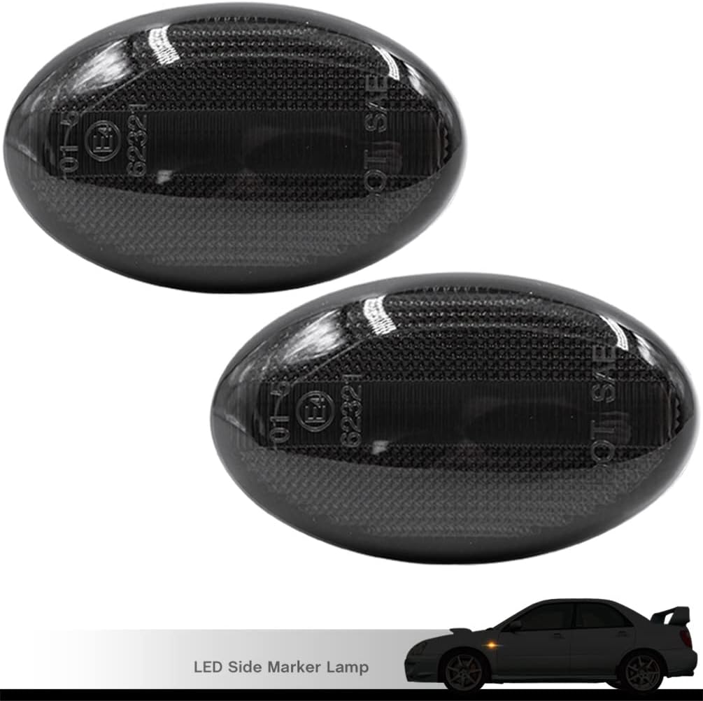 NJSBYL Impreza WRX – Lámpara de marcador lateral LED para Subaru Impreza WRX 2002 2003 2004 2005 2006 2007 Fender Turn Signal Kits de luz de lente