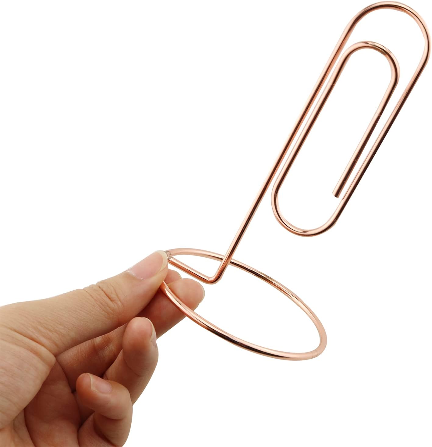 HJGarden 1 soporte para notas de estudio de oficina, clip de escritorio, soporte para notas, clip de papel, organizador de notas (oro rosa)