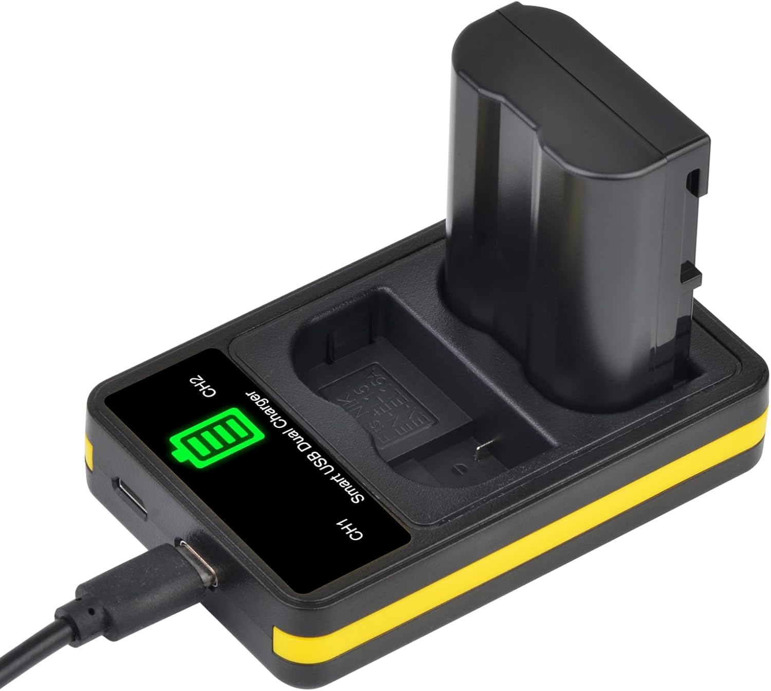 Paquete de 2 baterías EN-EL15C + cargador dual LED para Nikon Z6, Z6 II, Z7, Z7II, D780, D850, D7500, D500, D600, D610, D750, D800, D800E, D810,