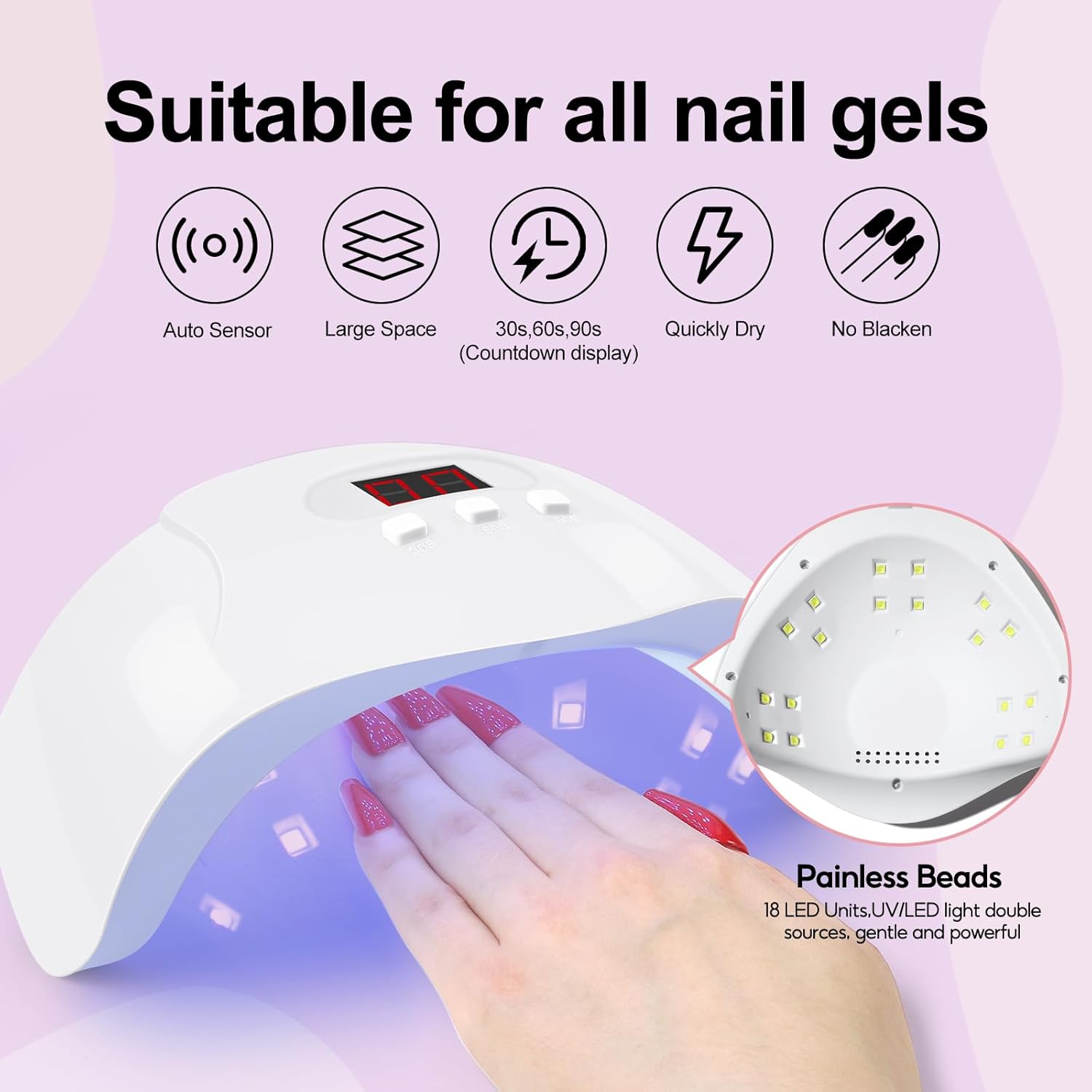 Kit de esmalte de uñas de gel con luz UV de Navidad, 3 piezas de gel de uñas de poliéster, 6 piezas, juego de esmalte de gel para todas las