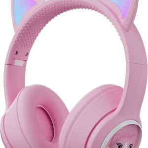 TOKANI Auriculares inalámbricos Bluetooth para niños, adolescentes y adultos, auriculares Bluetooth con micrófono, auriculares de oreja de gato para TOKANI Auriculares inalámbricos Bluetooth para niños, adolescentes y adultos, auriculares Bluetooth con micrófono, auriculares de oreja de gato para