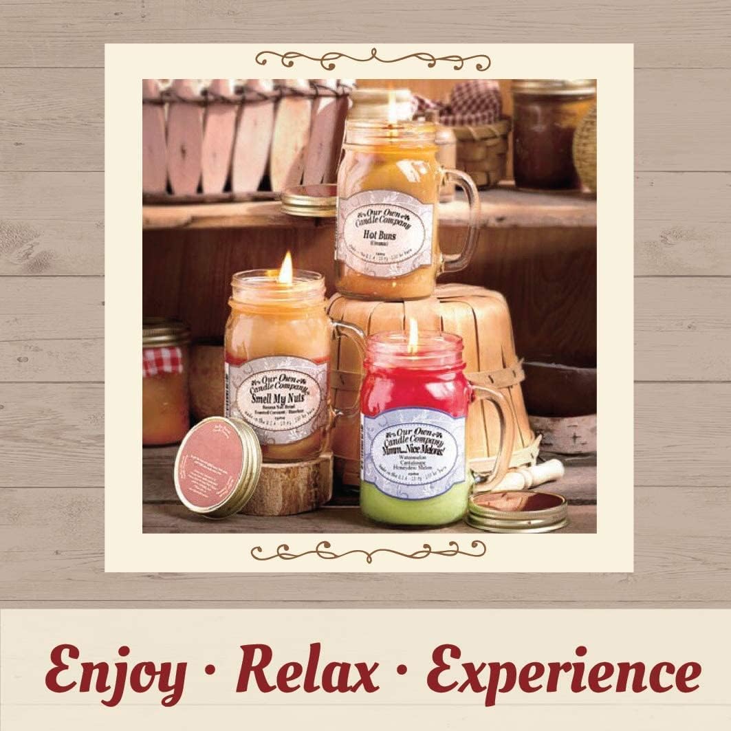 Grandma’s Kitchen Vela perfumada de lata, hasta 100 horas de tiempo de combustión con mezcla especial de soja y cera de parafina  Our Own Candle