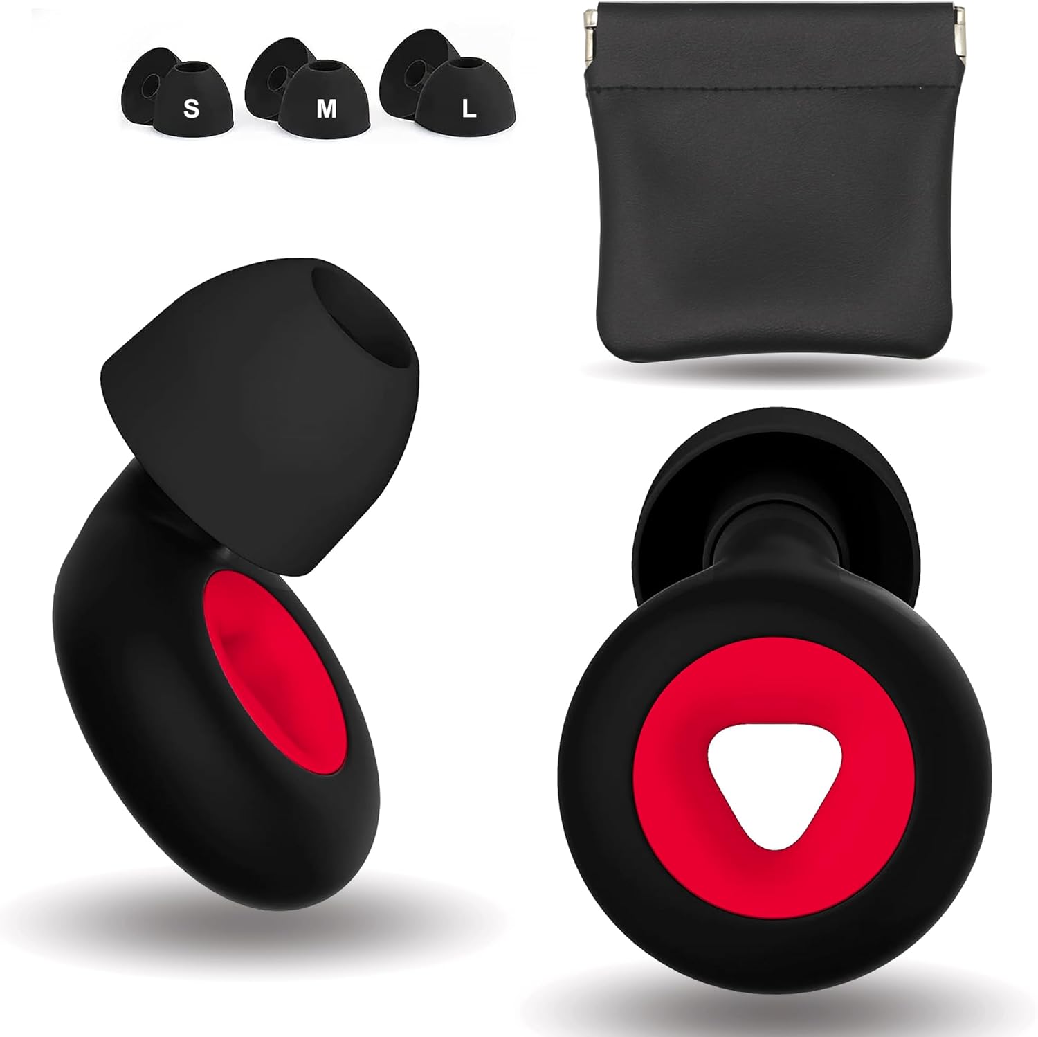 Tapones para los oídos para reducir el ruido, tapones para los oídos para dormir, 6 almohadillas en SML, protección auditiva reutilizable en