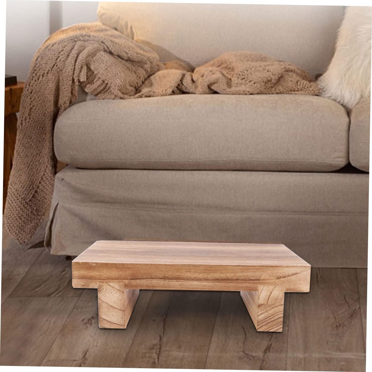 Tofficu Taburete de mesita de noche, taburete de cocina para niños pequeños, taburete de madera para niños, taburete de madera para adultos, muebles