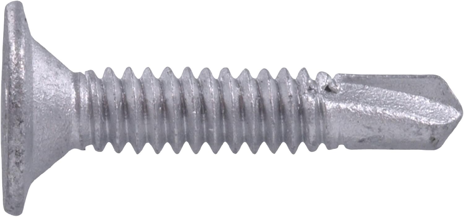 The Hillman Group 560662 Tornillo autoperforante Phillips de cabeza de oblea de 10-24 pulgadas x 1-14 pulgadas, 100 unidades, 1.25 pulgadas, zinc