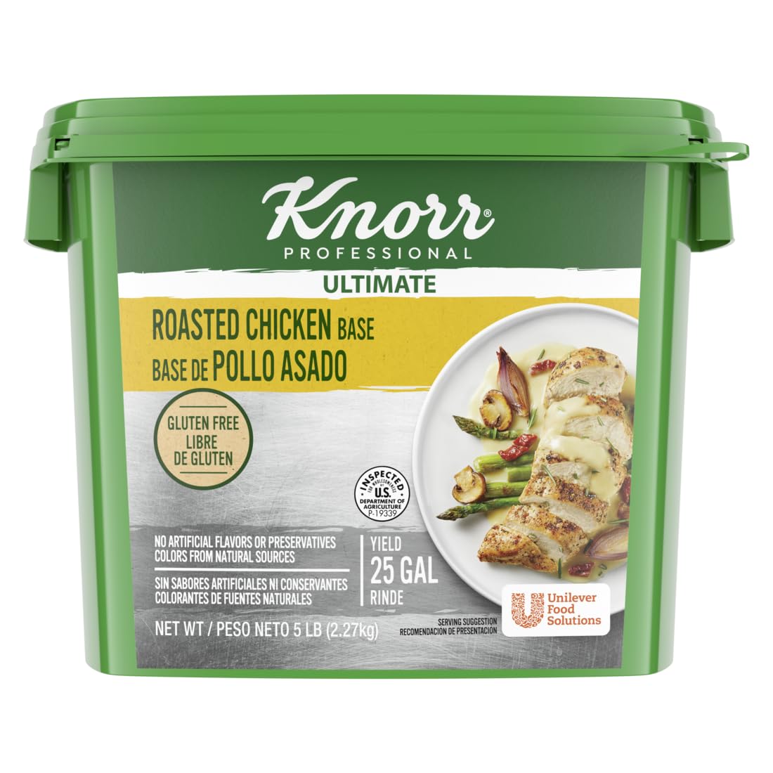 Knorr Professional Ultimate – Base de pasta de pollo sin gluten, sin sabores ni conservantes artificiales, sin MSG añadido, colores de fuentes