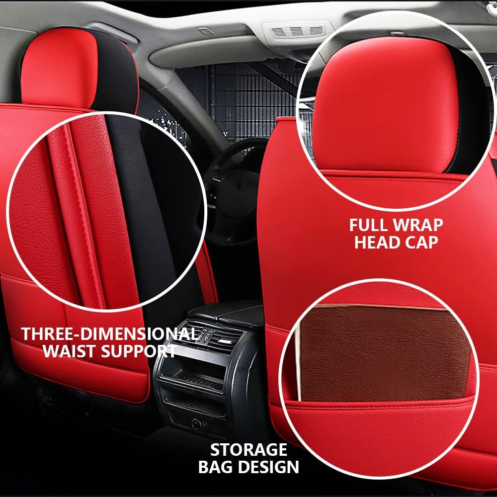 BOJVAIGA Fundas de asiento para Chevrolet Tracker 1999-2003, funda de asiento de automóvil de cuero impermeable, suave y transpirable, accesorios