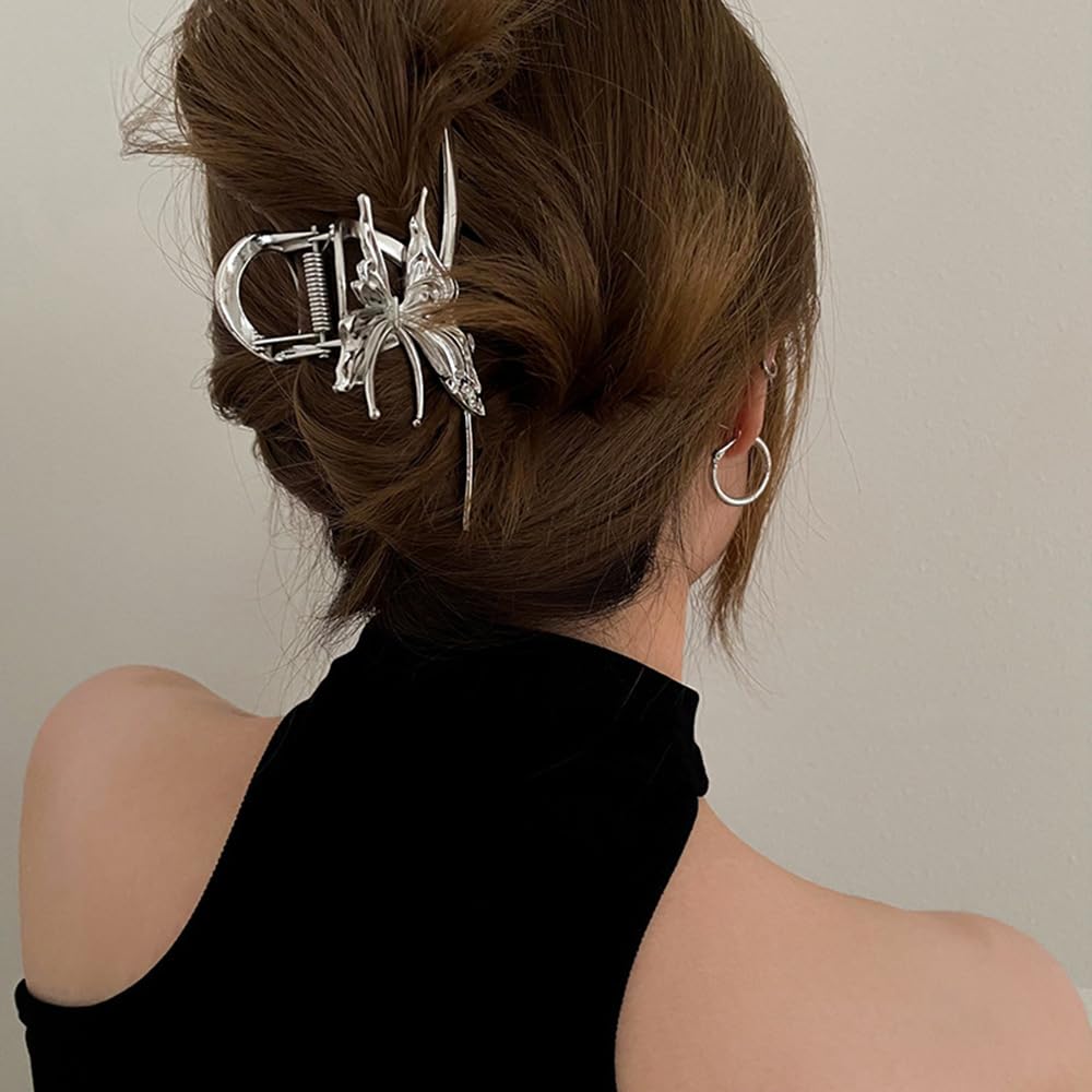 Pinzas para el cabello de mariposa, pinzas grandes para el cabello, pinzas de sujeción fuerte para cabello fino o grueso, pinzas de agarre para el