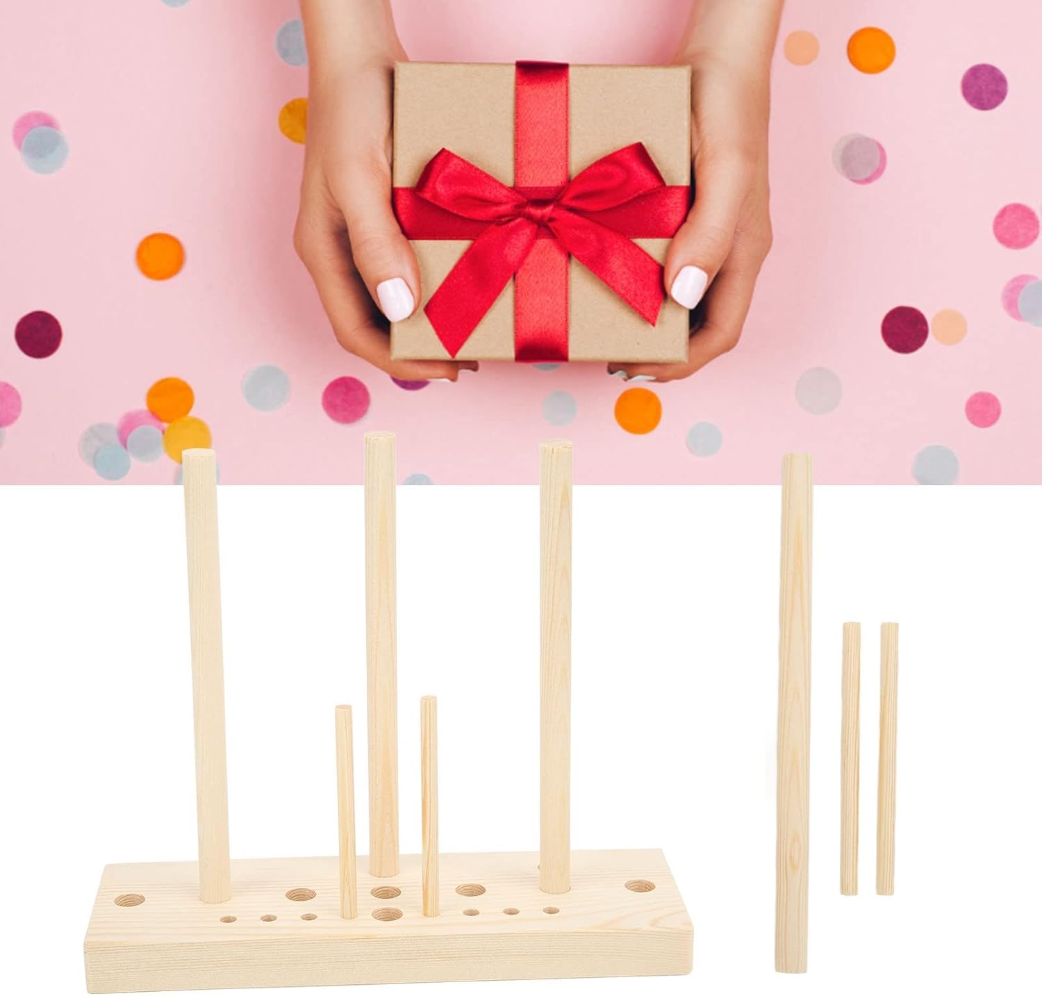 Hztyyier Bow Makers – Herramienta para hacer arcos de cinta con palos de madera para coronas, lazos, ramilletes, decoraciones de fiesta