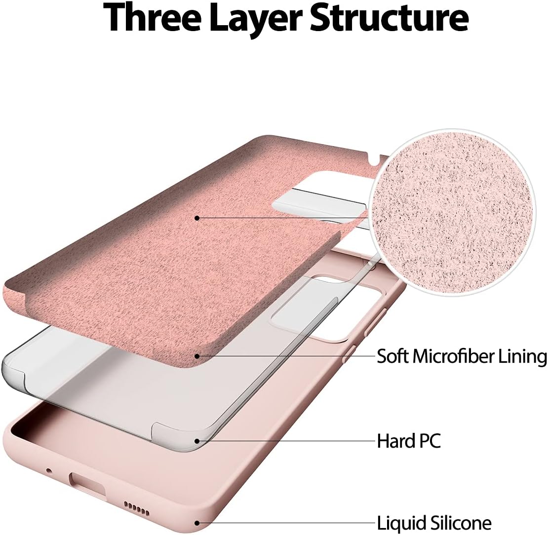 GOOSPERY Funda de silicona líquida para Galaxy S20 Ultra (2020), suave al tacto, protección de cuerpo completo, a prueba de golpes, con forro de