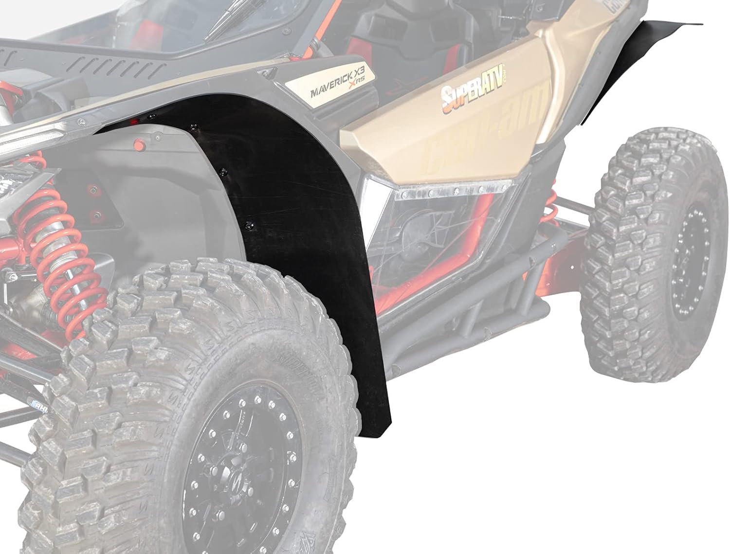 SuperATV Guardabarros para 2018 Can Am Maverick (ver lista completa de ajustes)  Durabilidad extrema  Protege contra rocas, suciedad, arena y barro