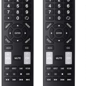 Paquete de 2 unidades de repuesto de control remoto universal para todos los televisores Insignia LED-LCD HDTV Paquete de 2 unidades de repuesto de control remoto universal para todos los televisores Insignia LED-LCD HDTV