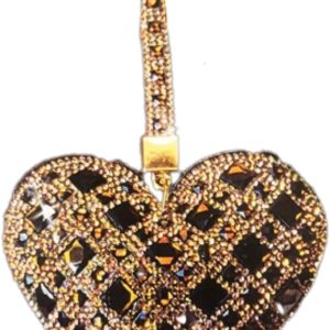 Jacqueline Kent JKKC144.BR La Creme De Cocoa – Colgante para monedero con forma de corazón, diamante de chocolate, 3.75 pulgadas, Plástico, Diamante Jacqueline Kent JKKC144.BR La Creme De Cocoa – Colgante para monedero con forma de corazón, diamante de chocolate, 3.75 pulgadas, Plástico, Diamante