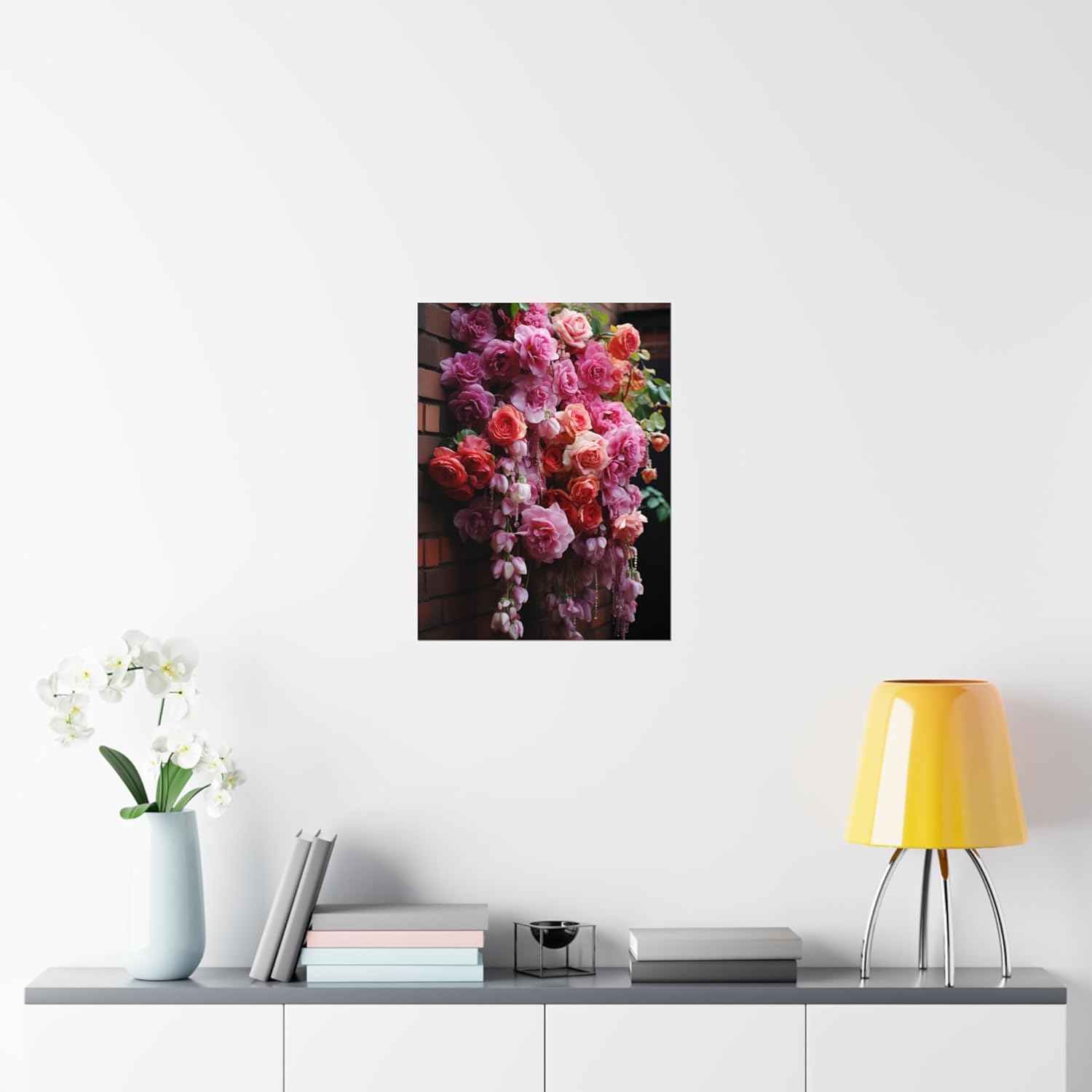 CAPITUNEISKINEPA Climbing Rose Flower Posters Gifts – Posters Aesthetic Large Poster 24″ x 36″