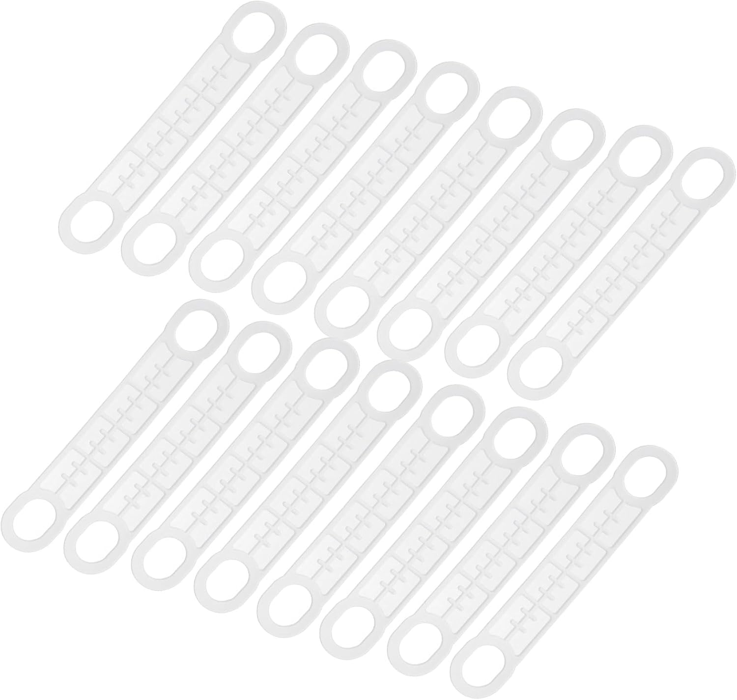 uxcell 24 tiras adhesivas de silicona antideslizantes para colgar ropa para perchas de madera y plástico, lechoso (4.65 x 0.79 pulgadas)