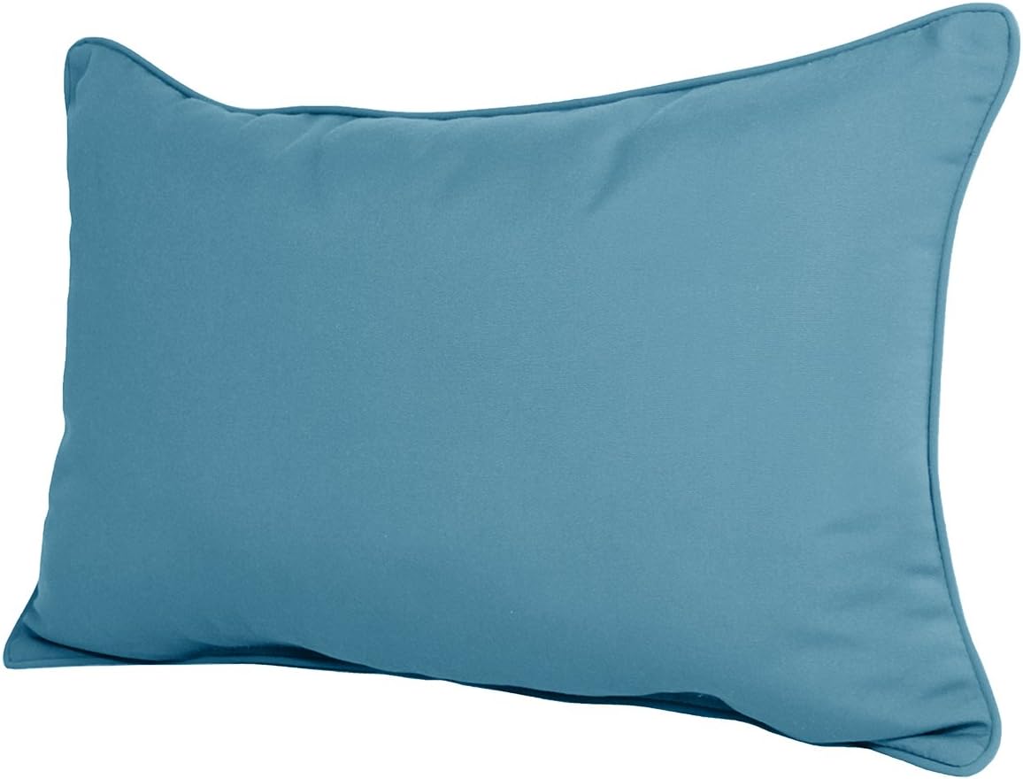 Sunbrella – Almohada lumbar para exteriores de 22 pulgadas de ancho x 14 pulgadas de profundidad x 4 pulgadas de alto, fabricada en Estados Unidos
