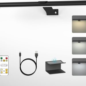 Luces de imagen para pinturas recargables, luz artística de pared con control remoto inalámbrico, luz sobre la imagen regulable con atenuador Luces de imagen para pinturas recargables, luz artística de pared con control remoto inalámbrico, luz sobre la imagen regulable con atenuador