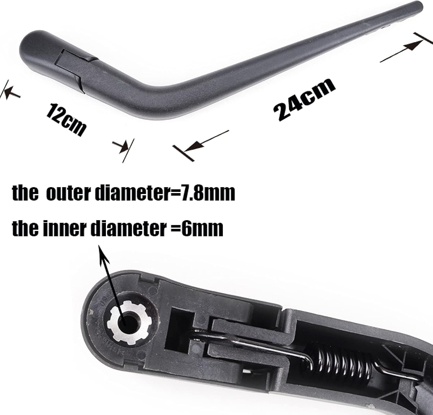 Para Mazda2 Mazda 2 Demio DY 2002-2007, limpiaparabrisas trasero de 14 pulgadas y juego de brazos para parabrisas de ventana de puerta trasera