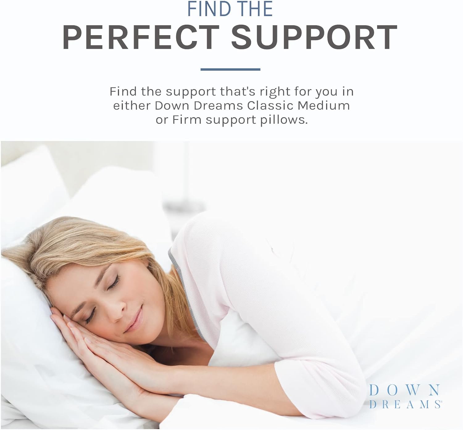 Down Dreams Almohadas clásicas Manchester Mills – Soporte KingMediano, paquete de 2 unidades