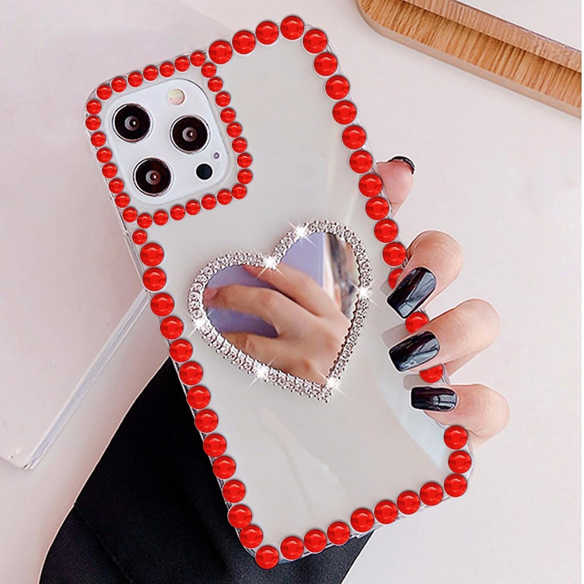 3090 calcomanías de diamantes de imitación, calcomanías autoadhesivas de perlas rojas para la cara, gemas de 0.3450.236 in, gemas para el cabello,