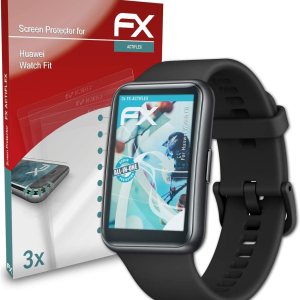 Protector de pantalla compatible con Huawei Watch Fit Protector Film, película protectora de pantalla FX ultra transparente y flexible (3X) Protector de pantalla compatible con Huawei Watch Fit Protector Film, película protectora de pantalla FX ultra transparente y flexible (3X)