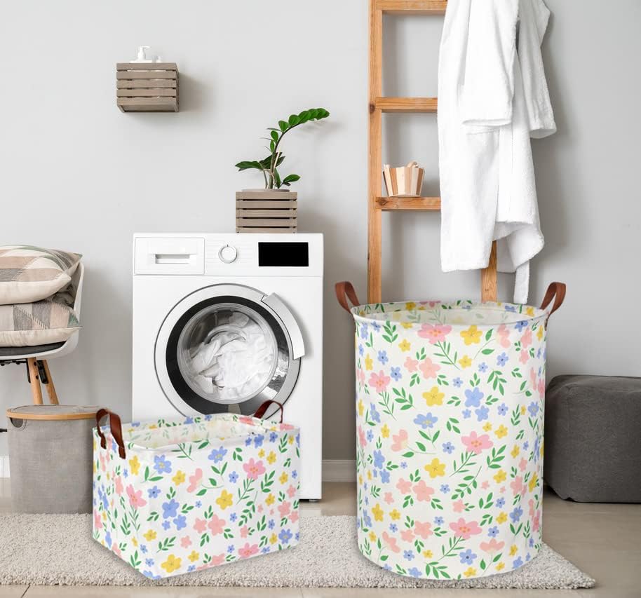 HIYAGON Cesta de lavandería para niñas, cesta organizadora de almacenamiento de juguetes para bebé, cesta de regalo para decoración de dormitorio