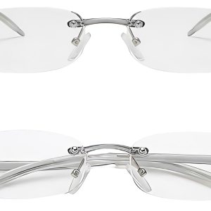 Lector ultraligero gris TR90 de los vidrios de lectura sin montura unisex flexibles 164.0 ft m Lector ultraligero gris TR90 de los vidrios de lectura sin montura unisex flexibles 164.0 ft m