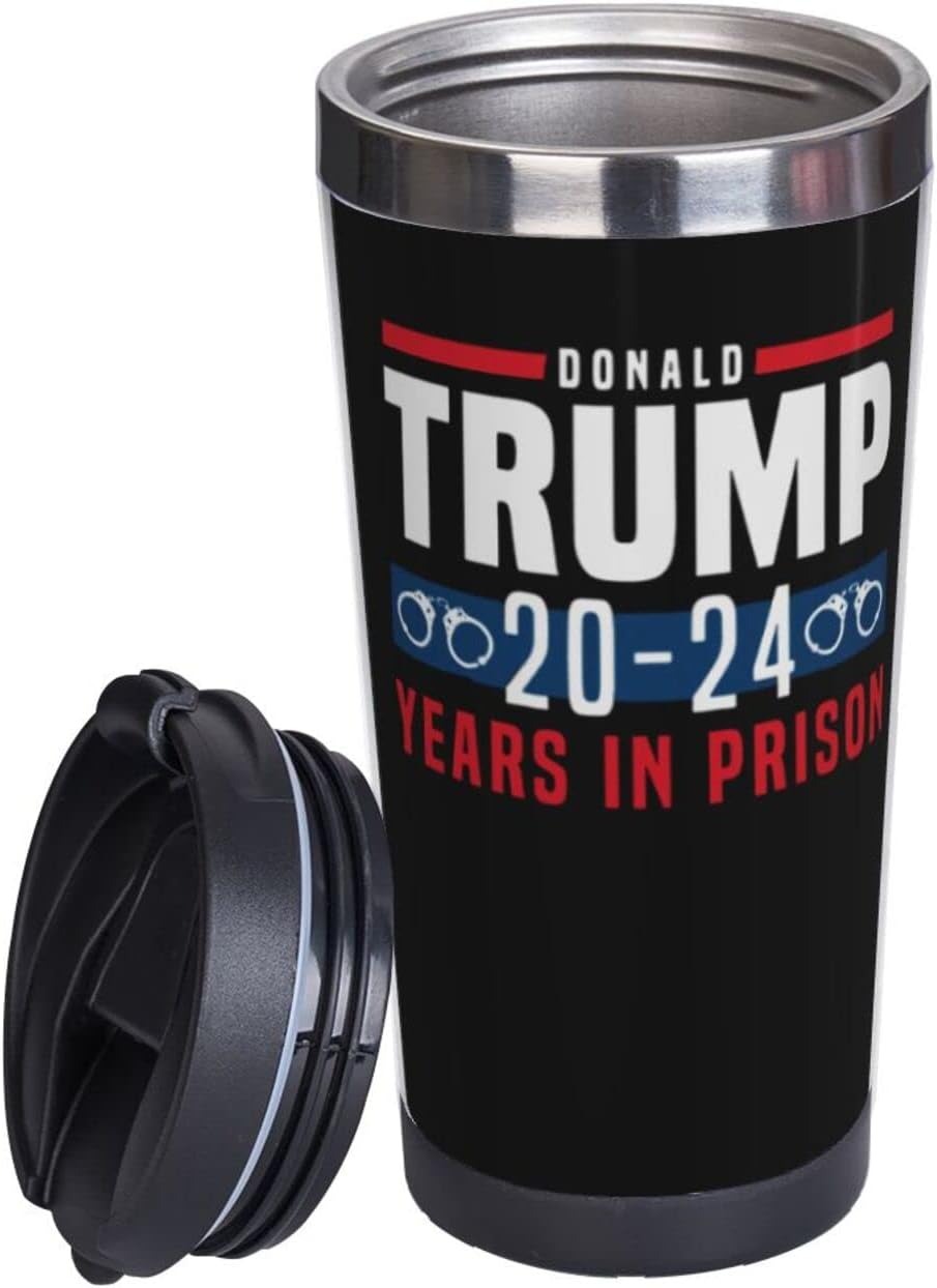 Traitor Trump Is Going To Jail – Taza de café de acero inoxidable de doble pared térmica para bebidas frías y calientes