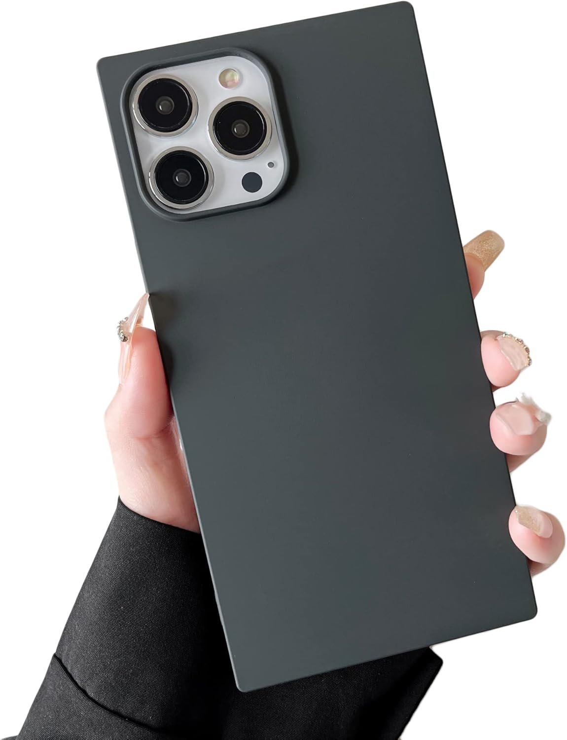 COCOMII Funda cuadrada compatible con iPhone 13, compatible con MagSafe, silicona, delgada, mate, suave al tacto, forro de microfibra, resistente a
