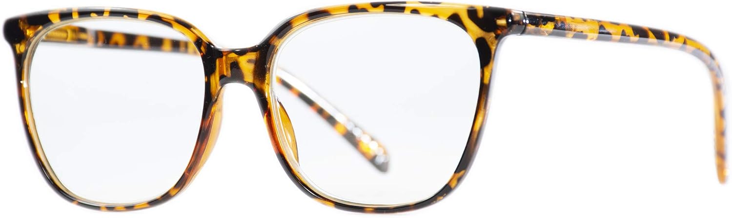 GMS Lentes ópticos de bloqueo de luz azul con estuche y almohadillas nasales – para computadoras, TV, tabletas, teléfonos celulares y otras