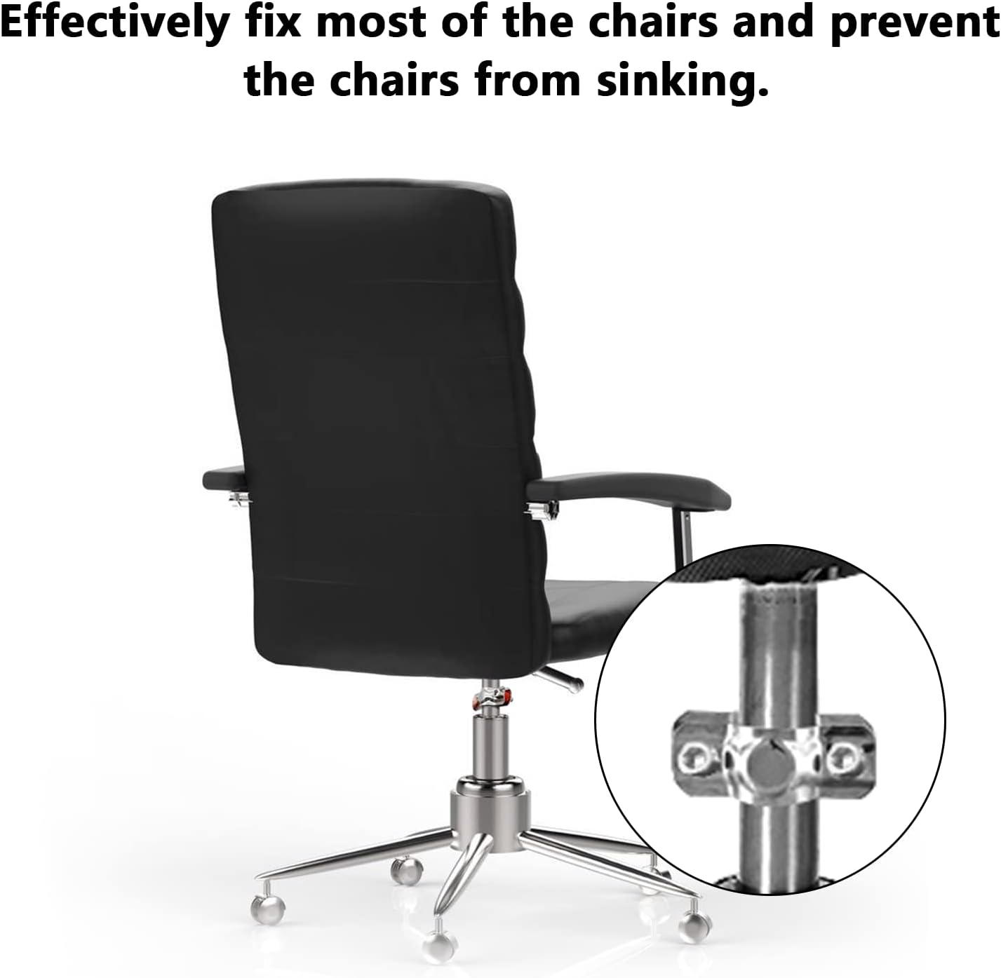Fix Sinking – Silla de oficina de acero inoxidable 304, ahorro de silla de oficina de altura ajustable, kit de ahorro de silla con llave hexagonal
