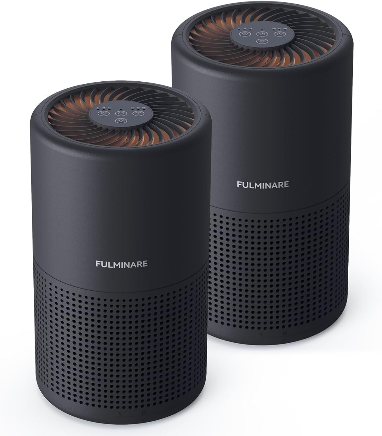 FULMINARE Purificadores de aire para dormitorio H13 True HEPA filtro de aire silencioso con luz nocturna, purificador de aire pequeño portátil para