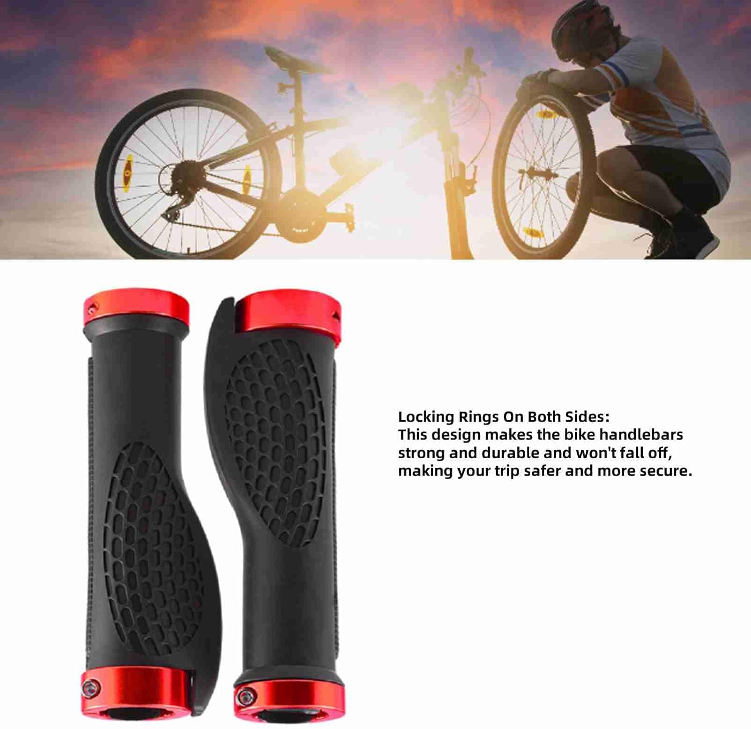 1 par de manillar profesional bicicleta de montaña plegable empuñaduras suave antideslizante de goma manillar diámetro protector Grips ergonómicos