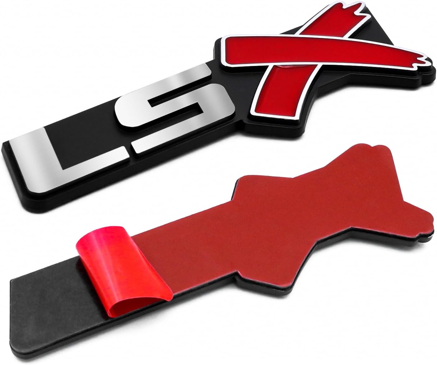 2 unidades LSX Car 3D Letra Fender Side o Rear Trunk Emblema ABS Placa de identificación personalizada Adhesivo para Camaro Corvette LS LT ZL SS