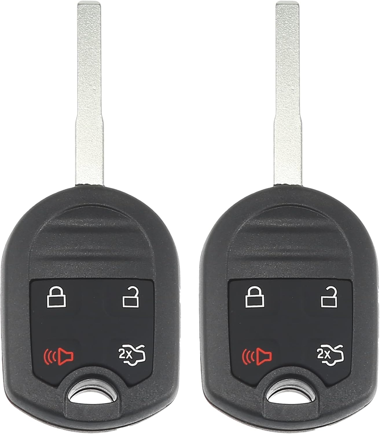 X AUTOHAUX 2 unids 315MHz CWTWB1U793 reemplazo sin llave entrada remoto llavero coche para Ford Fiesta 2015 2016 2017 2018 2019 chip 63 80 4 botón