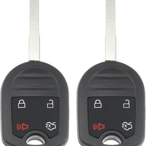 X AUTOHAUX 2 unids 315MHz CWTWB1U793 reemplazo sin llave entrada remoto llavero coche para Ford Fiesta 2015 2016 2017 2018 2019 chip 63 80 4 botón X AUTOHAUX 2 unids 315MHz CWTWB1U793 reemplazo sin llave entrada remoto llavero coche para Ford Fiesta 2015 2016 2017 2018 2019 chip 63 80 4 botón