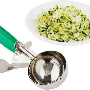 Cucharón de porciones de acero inoxidable de agarre cómodo con mango ambidiestro Cucharón de porciones de acero inoxidable de agarre cómodo con mango ambidiestro