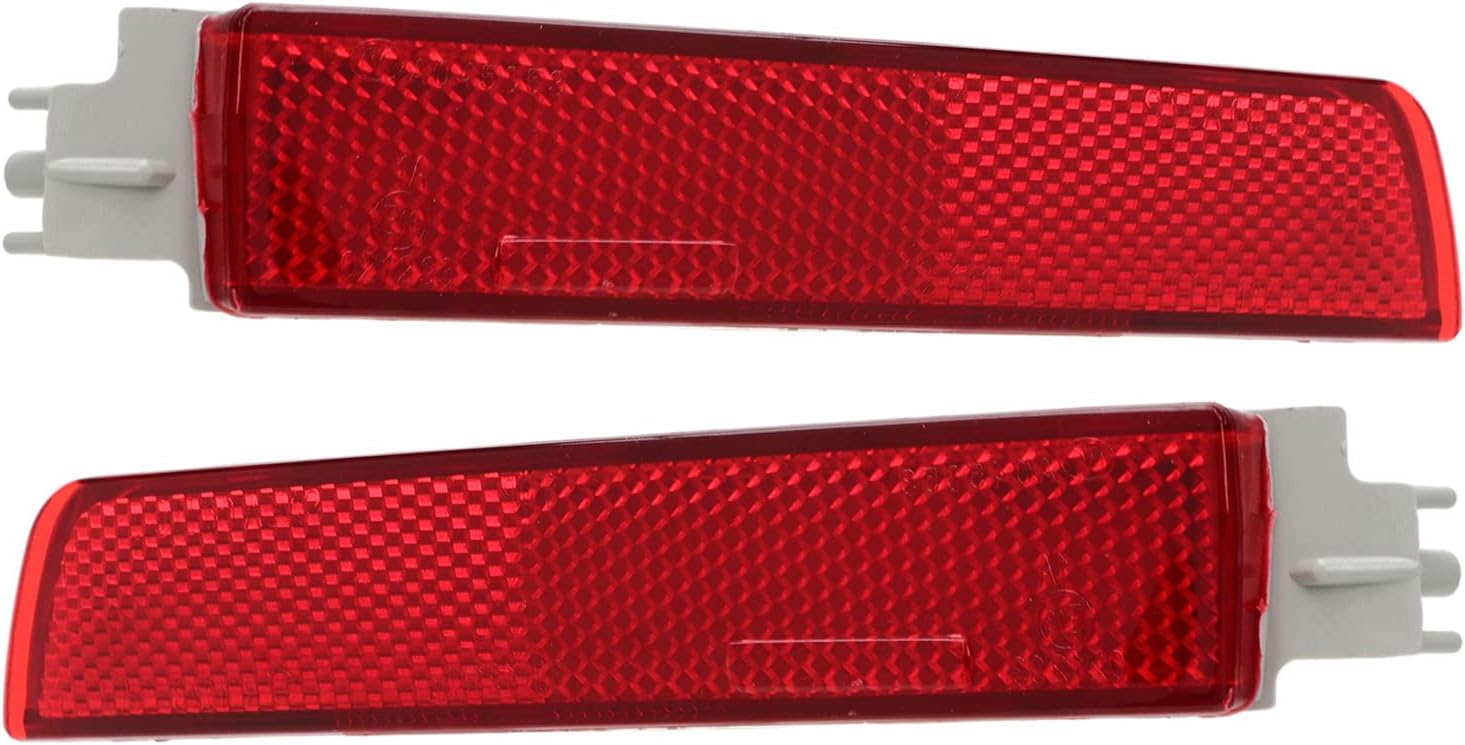 Cubierta de tira reflectora de parachoques, juego de reflectores de parachoques trasero izquierdo derecho superficie lisa 265605C000 repuesto para