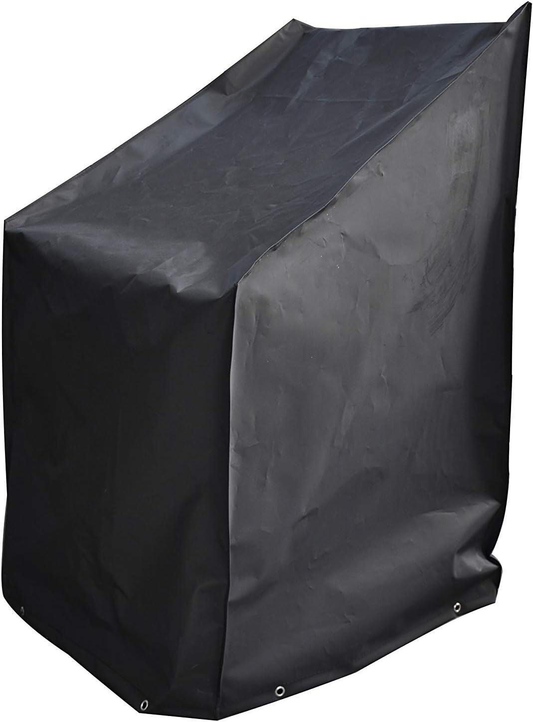 Black Series – 2 fundas para sillas apilables resistentes al agua (26″ WX34 DX45 H)