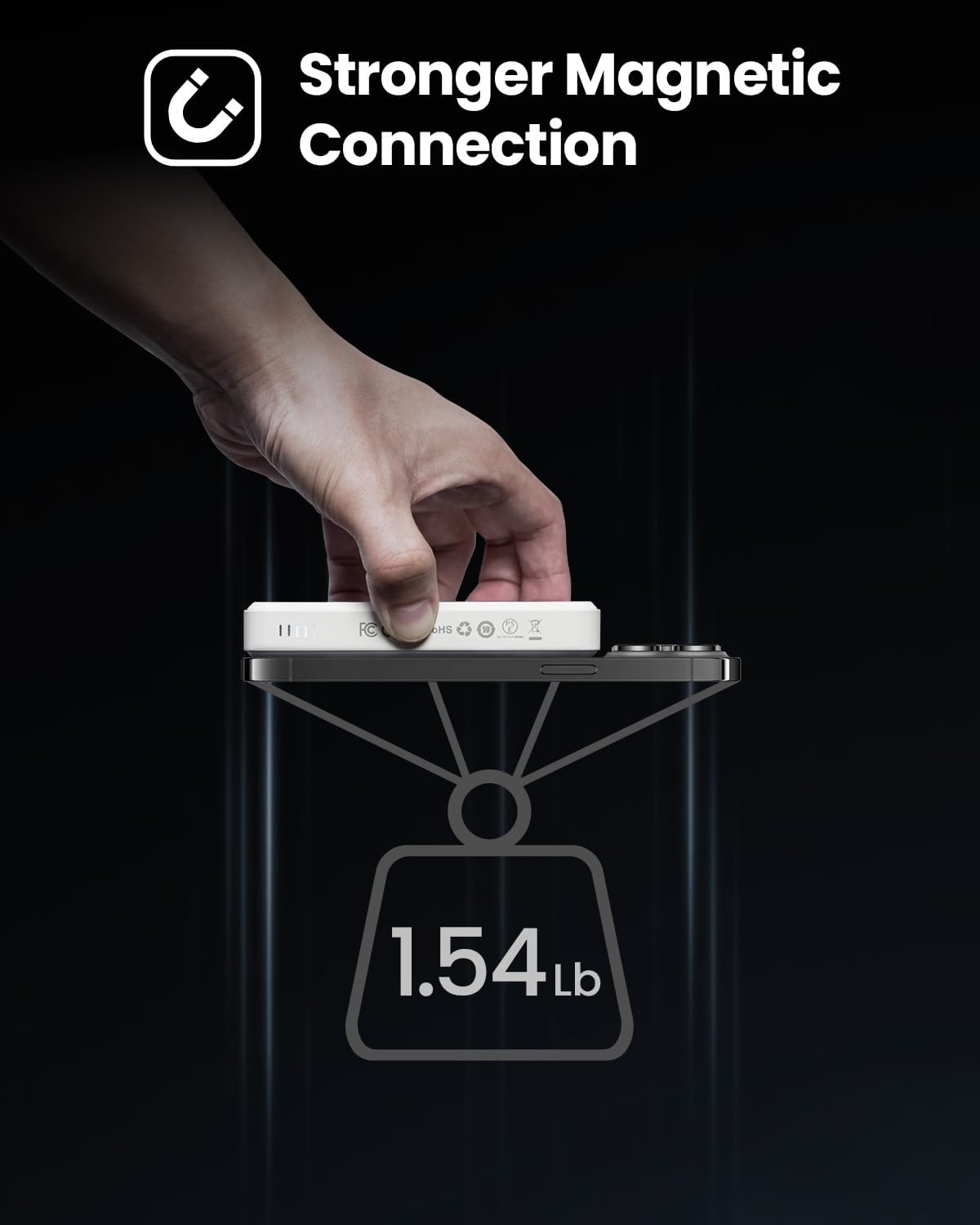 sharge ICEMAG – Banco de energía magnético, la primera batería de 10000 mAh del mundo con refrigeración activa para MagSafe, cargador portátil