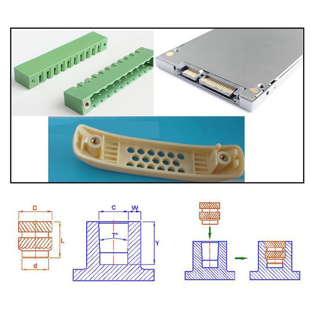 DAMO – Juego de puntas de inserción para M3 con 100 insertos M3. Accesorios de impresión 3D. Compatible con Weller SP40NUSHakko FX-888D900M y T18,