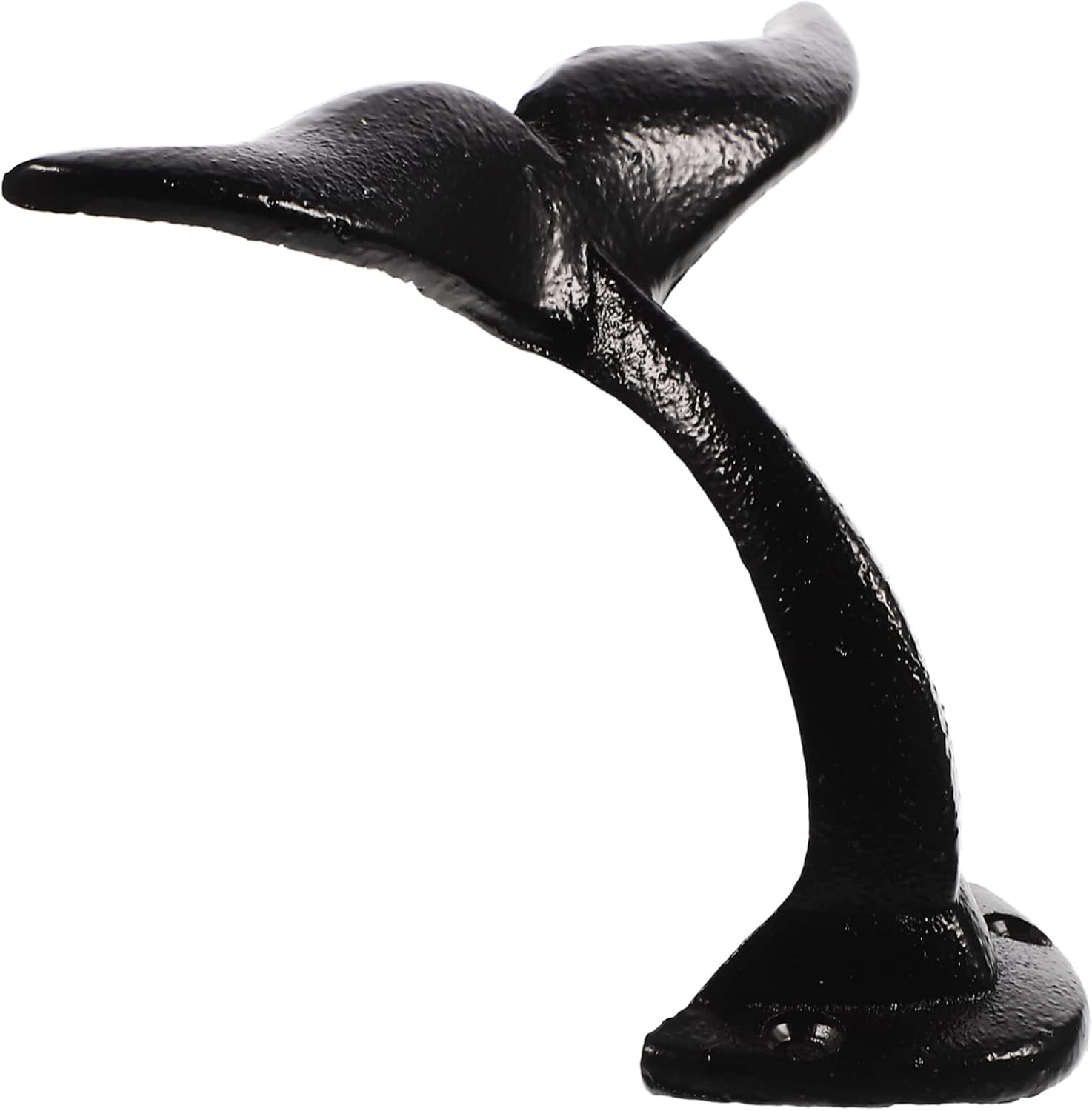 Uonlytech Ganchos de pared de cola de ballena, ganchos de hierro fundido para decoración de ballenas, ganchos de hierro fundido resistentes para