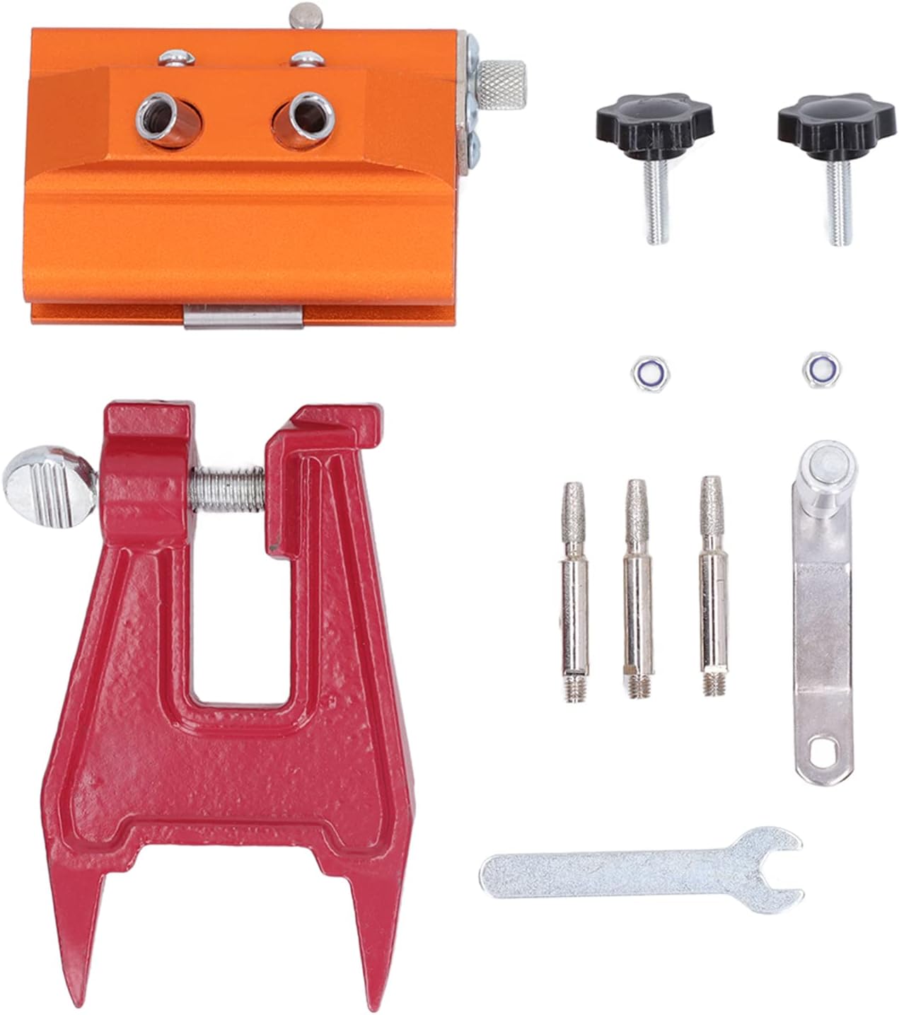 Afilador de motosierra, aleación de aluminio, afilado rápido, fácil de operar, afilado de motosierra, soporte de guía de protección, manivela de