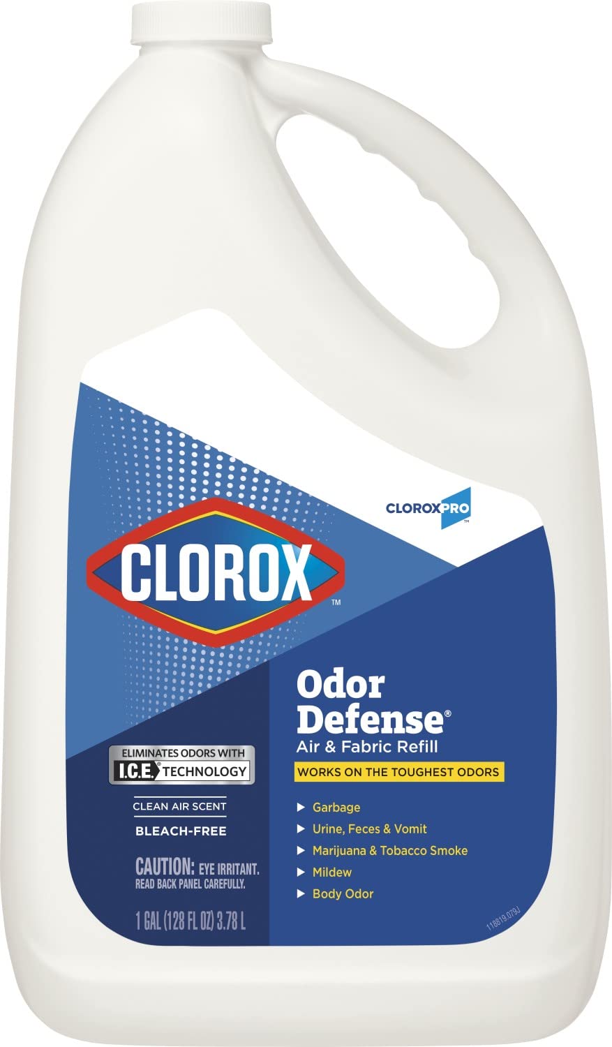 CloroxPro Recambio de spray de aire y tela para defensa del olor, Clorox Healthcare Spray de limpieza industrial y limpieza, 128 onzas – 31716