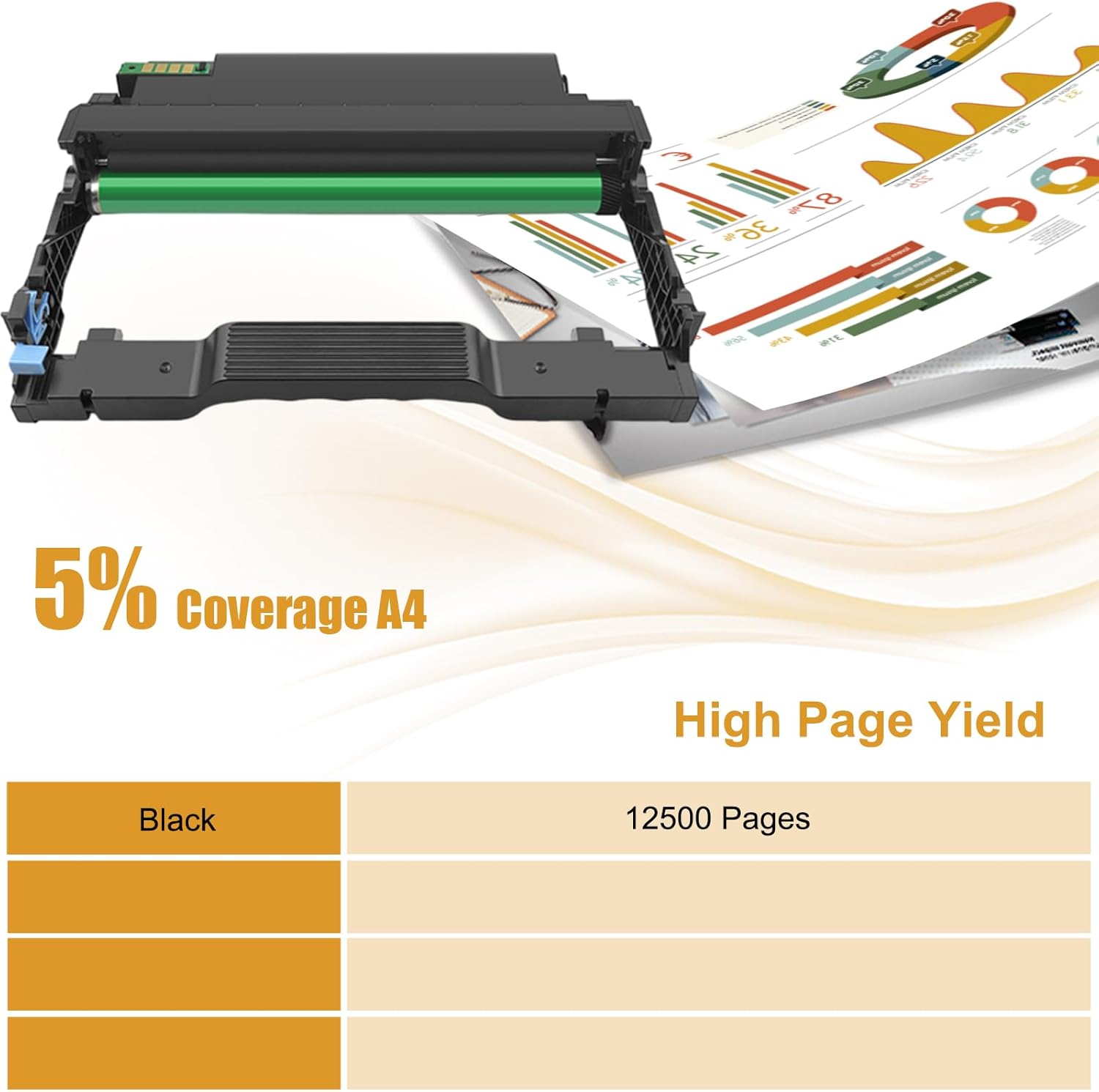 Compatible con unidad de tambor Xerox 013R00691, trabajo de alto rendimiento para impresora Xerox B230 B225 B235, rendimiento estimado de 12500