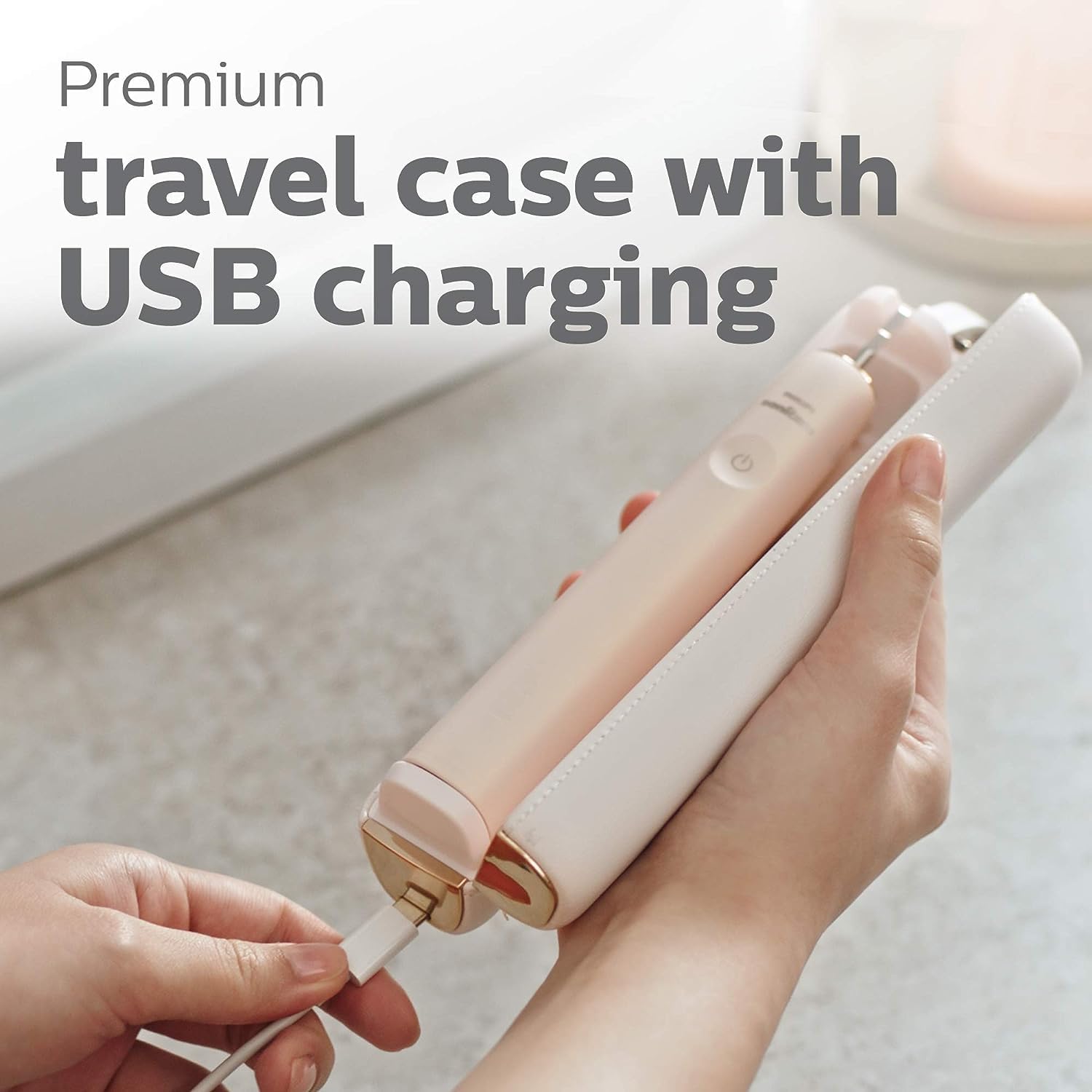 Philips Sonicare Protective Clean 9900 Cepillo de dientes eléctrico recargable, estuche de viaje de carga con carga USB, cabezal de cepillo suave,
