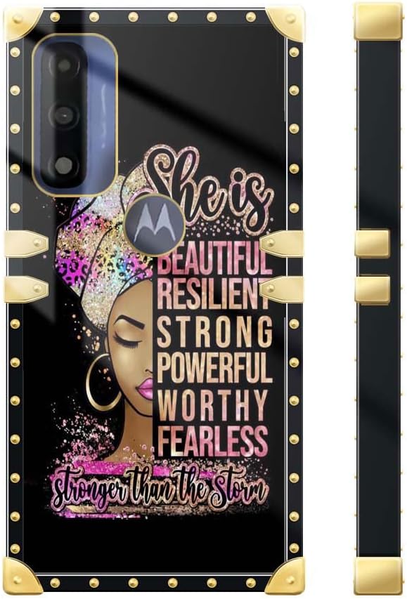 DAIZAG Funda para Cricket Dream 5G, diseño retro de lujo, elegante, decoración dorada, suave, antiarañazos, para niña y mujer, funda protectora
